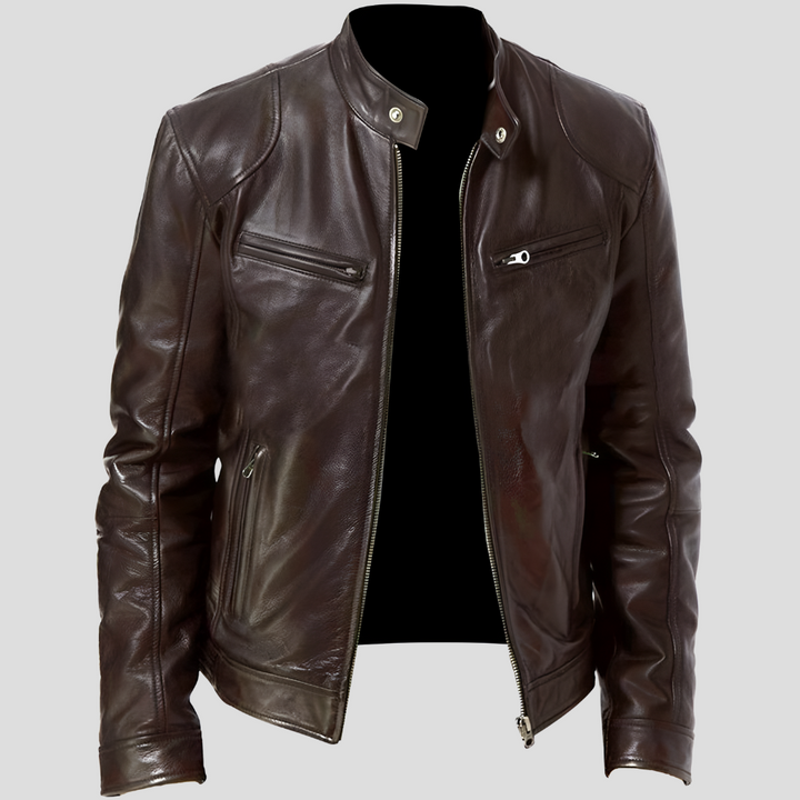 Veste en Cuir Classique pour Hommes