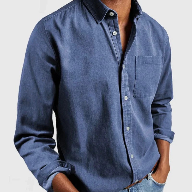 Chemise en Denim pour Hommes Classique, Renouvelée pour un Style Moderne