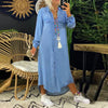 Robe en denim à manches longues pour un style quotidien sans effort