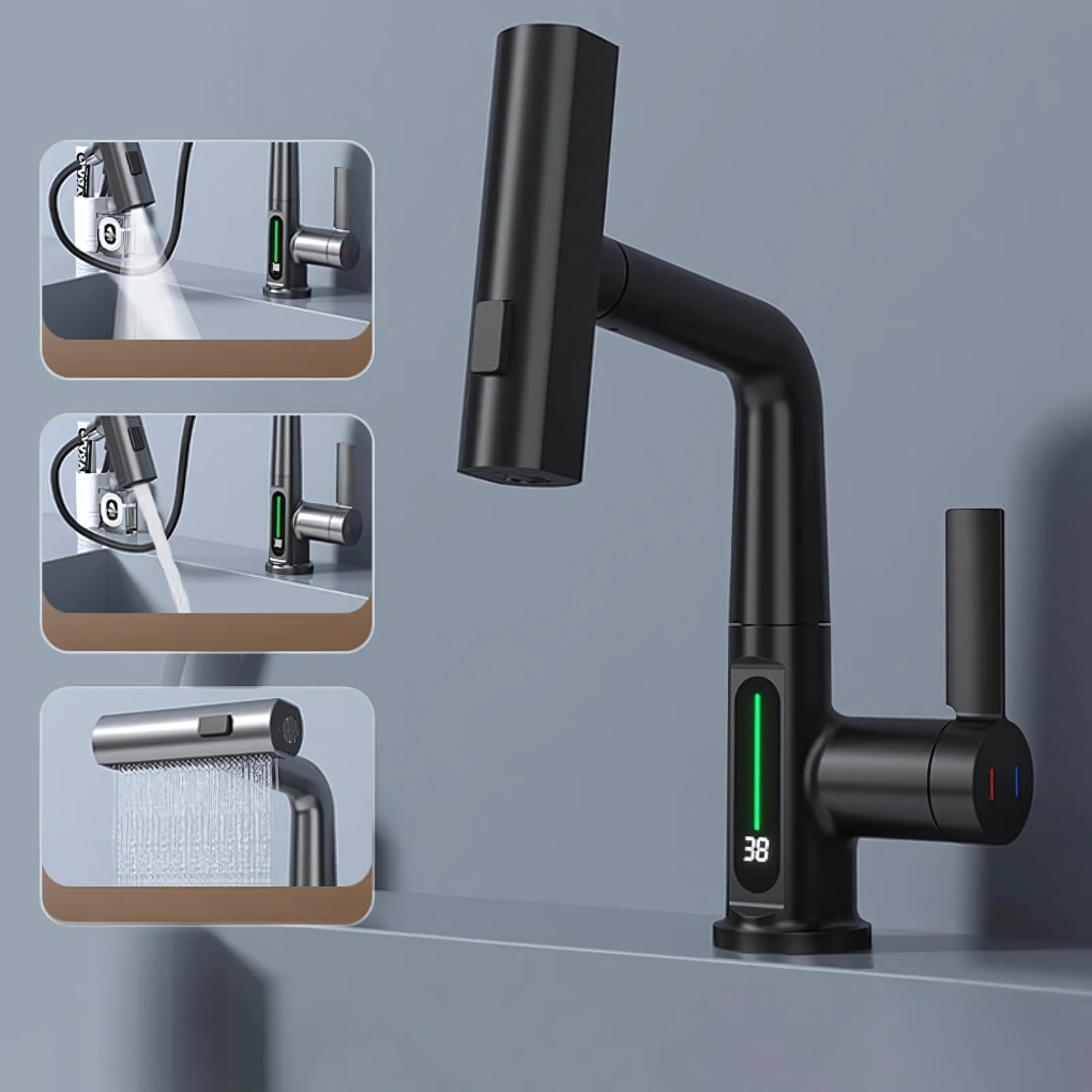 Robinet LED Flexible pour Cuisine & Salle de Bain