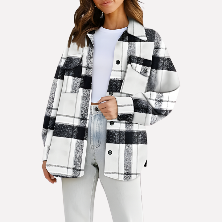 Veste à carreaux pour femmes