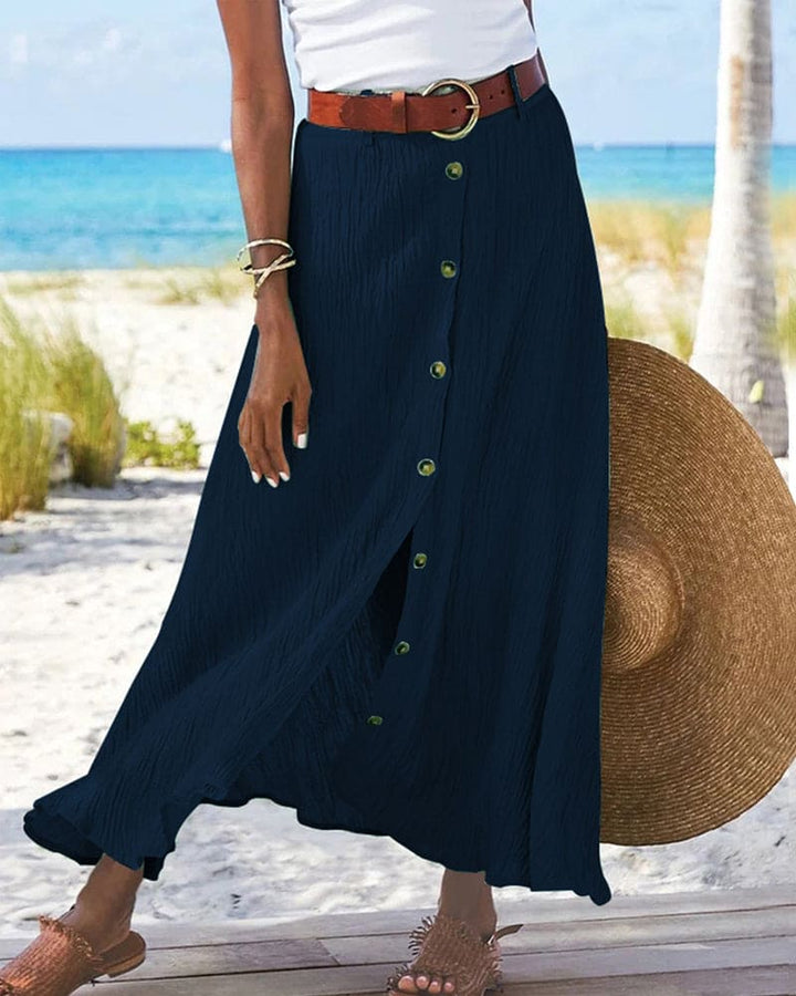 Jupe Monochrome Longue pour Femme Simplicité Gracieuse avec Confort Toute la Journée