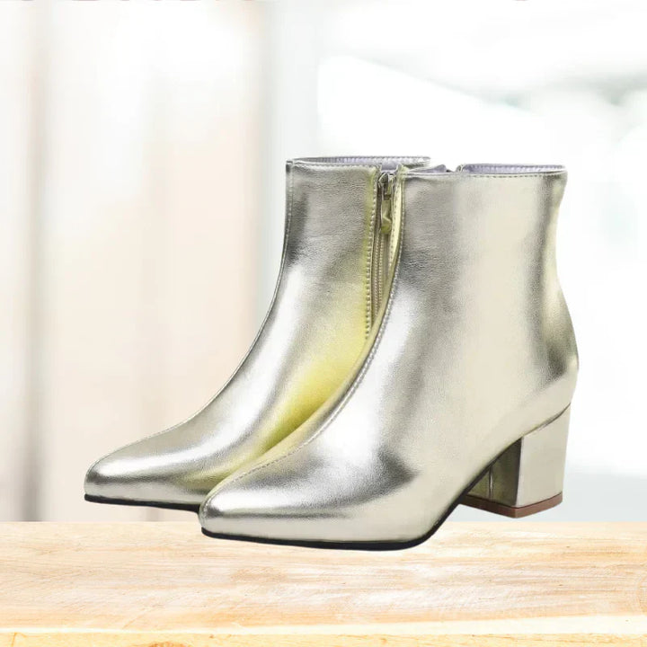 Bottes Cheville en Argent Tendance pour Femmes