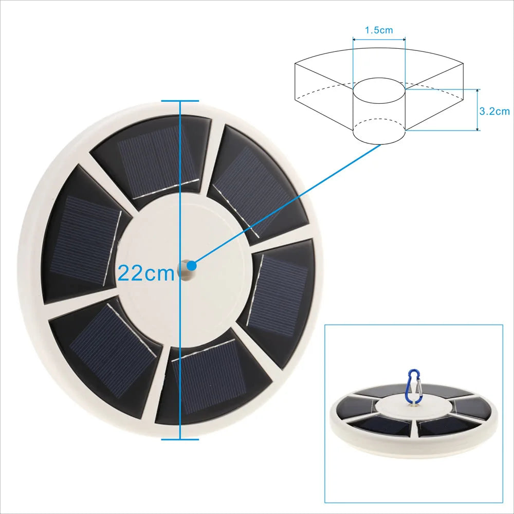 Lampe Solaire pour Mât de Drapeau 26 LEDS
