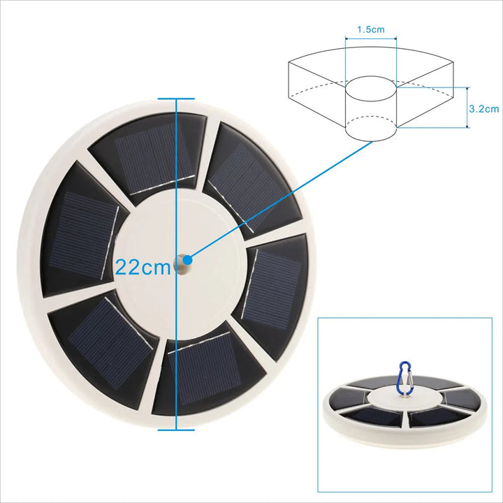 Lampe Solaire pour Mât de Drapeau 26 LEDS