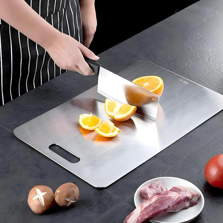 Planche à Découper en Acier Inoxydable Premium pour une Hygiène et Durabilité Maximales