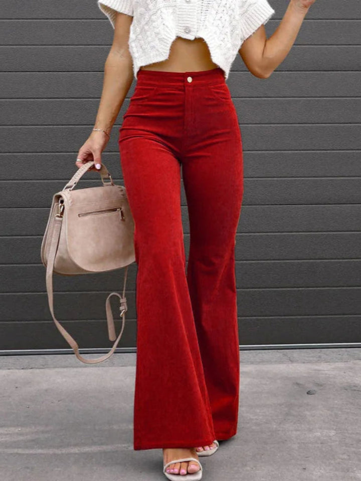 Pantalons Évasés en Corduroy Tendance pour Femmes