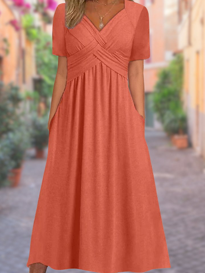 Robe d'été stylée à col en V