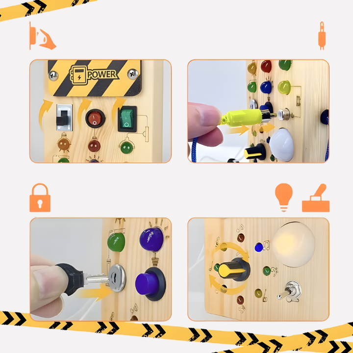 Tableau Busy Montessori avec Lumières LED