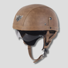 Casque de Moto Vintage avec Visière Rétractable