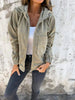 Veste en Corduroy Casual avec Capuche