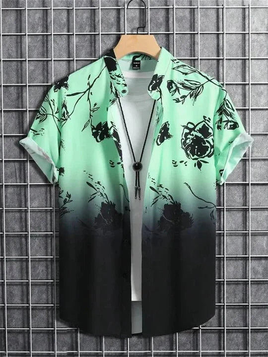 Chemise hawaïenne imprimée fleur 3D style vibrant pour jours détendus