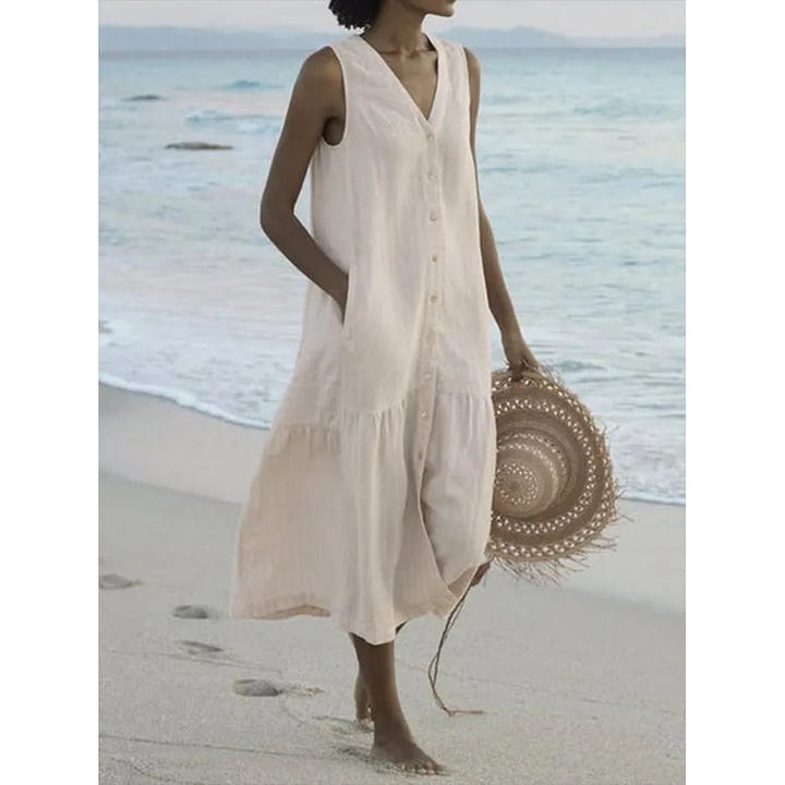 Robe Femme V-Cou – Élégante pour Usage Quotidien
