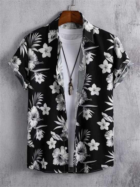 Chemise hawaïenne imprimée fleur 3D style vibrant pour jours détendus