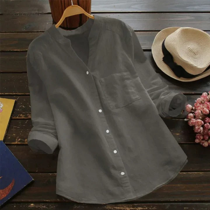 Chemise en lin et coton pour femme