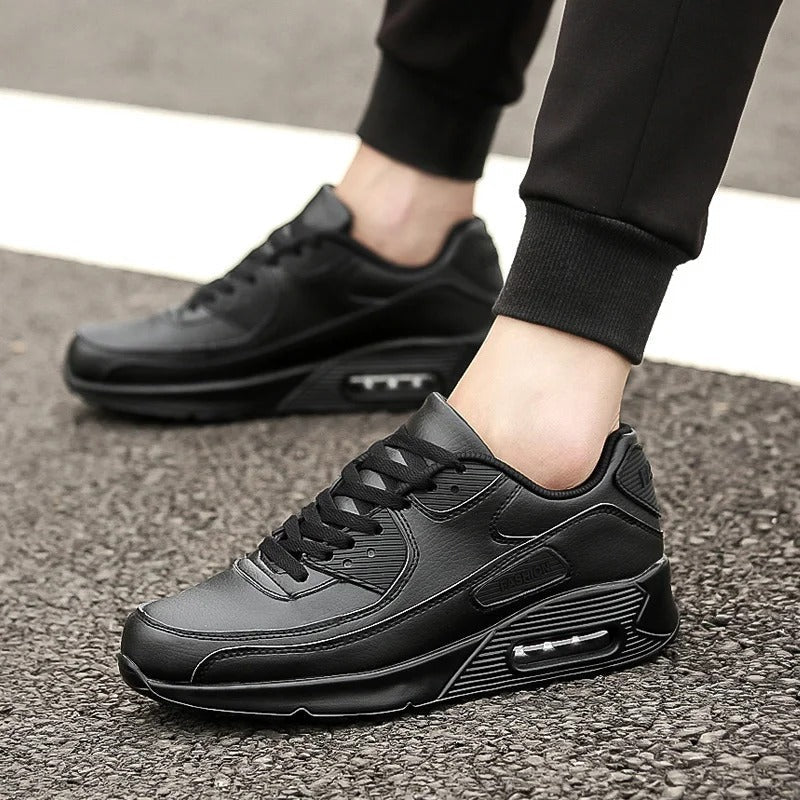 Baskets Haut Semelle en Cuir Blanc pour Hommes | Style Urbain Sleek