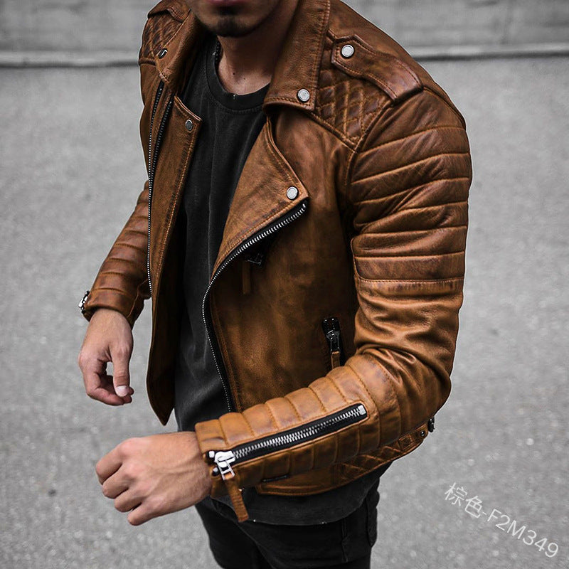 Douglas – Veste en cuir de motard pour hommes