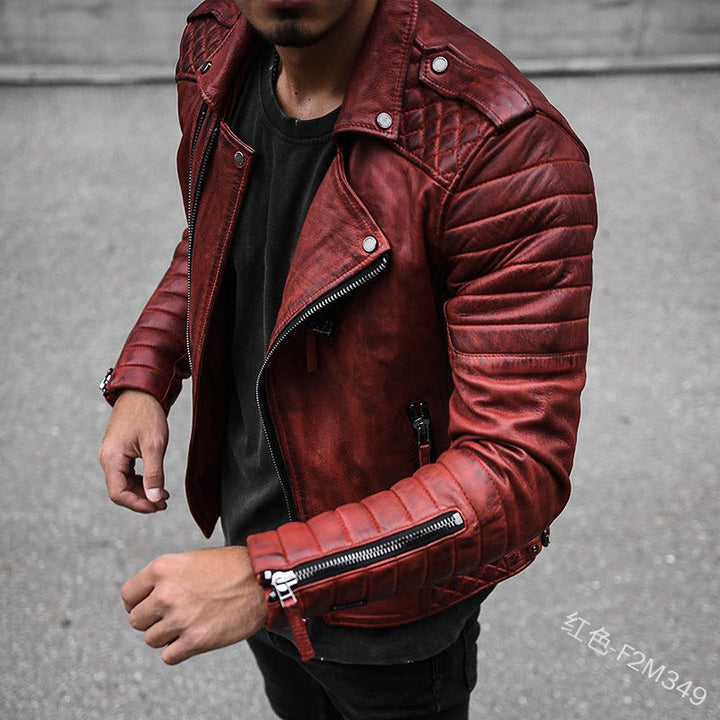Douglas – Veste en cuir de motard pour hommes