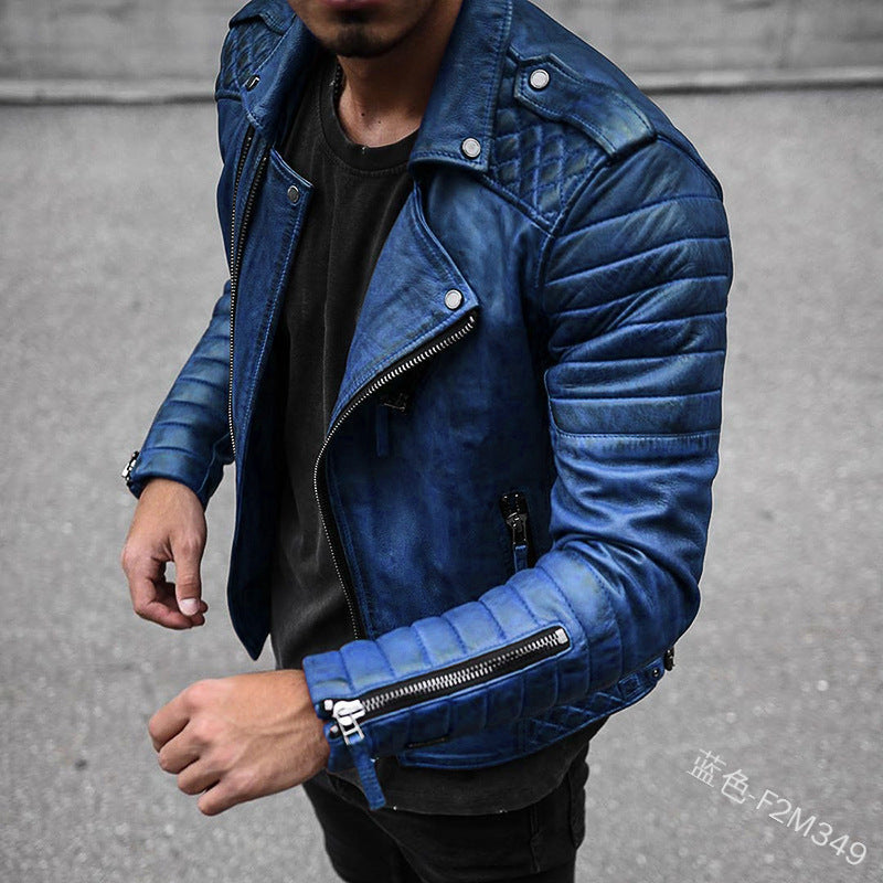 Douglas – Veste en cuir de motard pour hommes