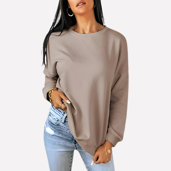Sweat-shirt à col rond pour femmes