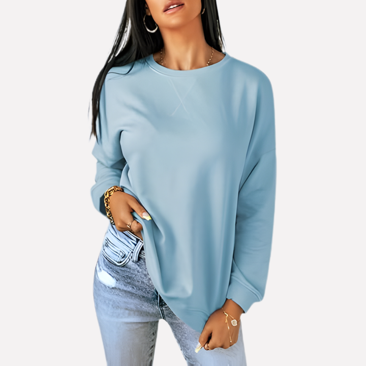 Sweat-shirt à col rond pour femmes