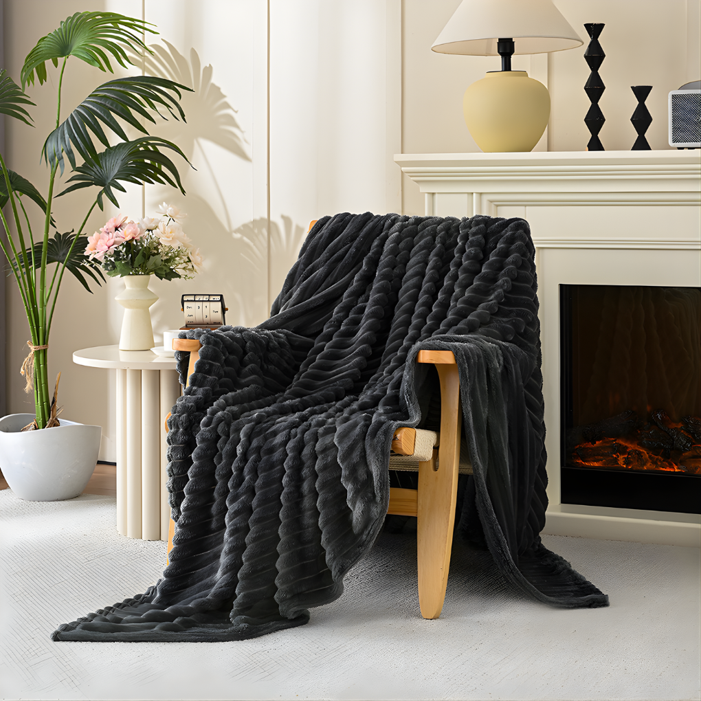 Couverture en fausse fourrure