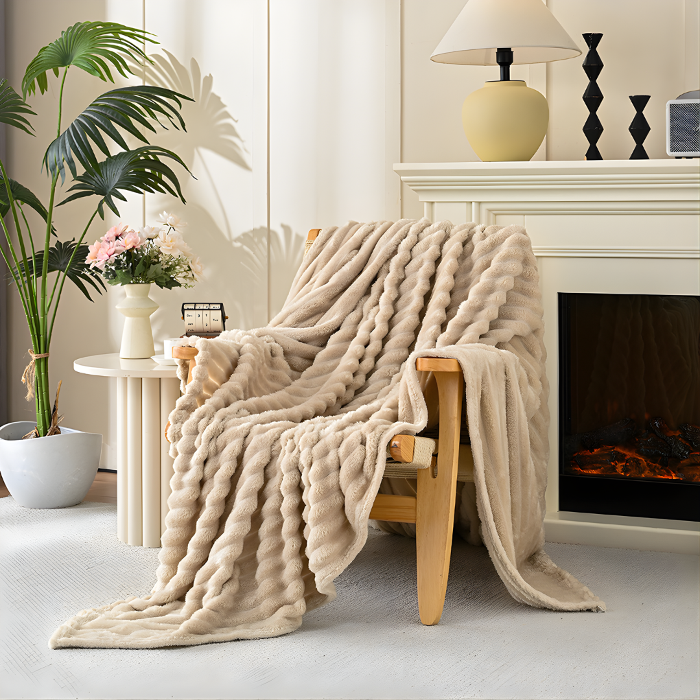 Couverture en fausse fourrure
