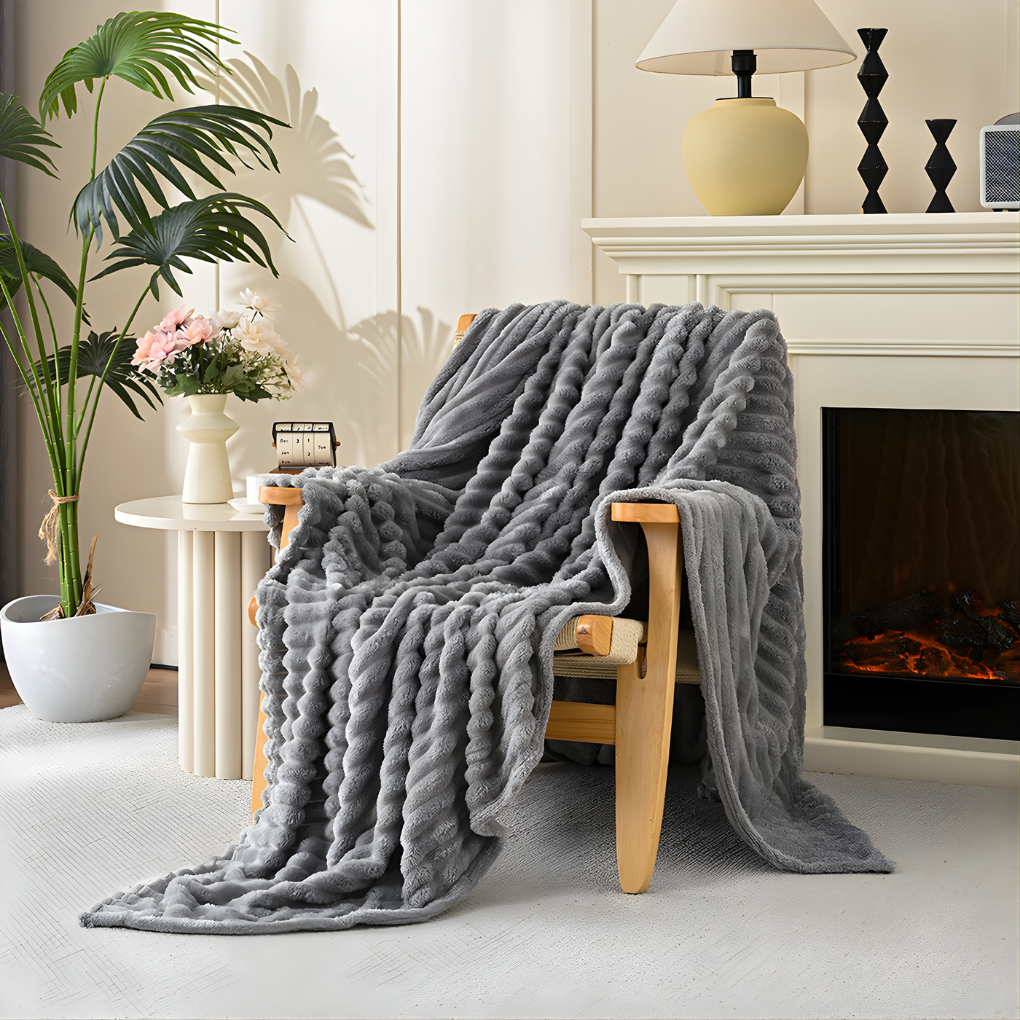 Couverture en fausse fourrure