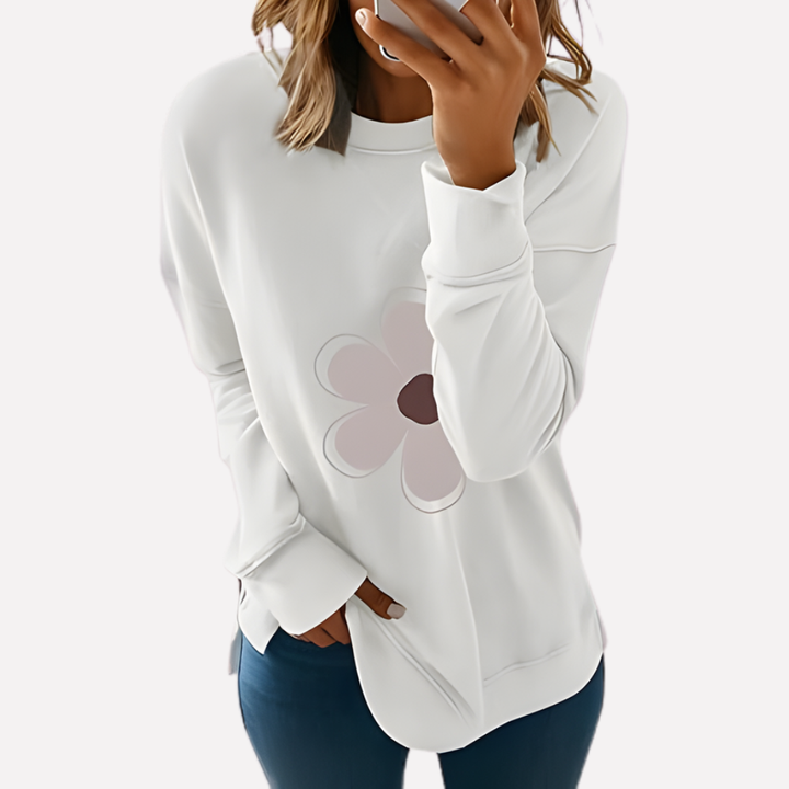 Sweat-shirt à col rond pour femmes