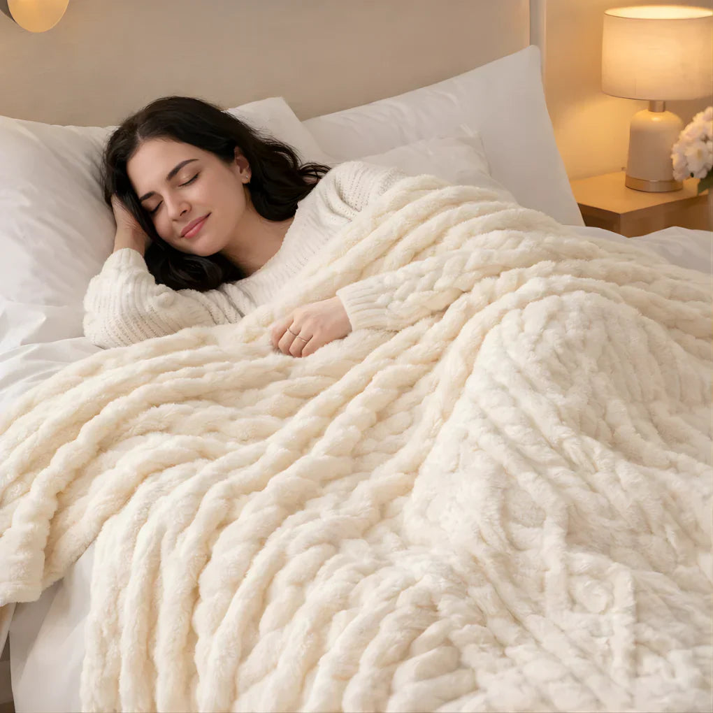 Couverture en fausse fourrure