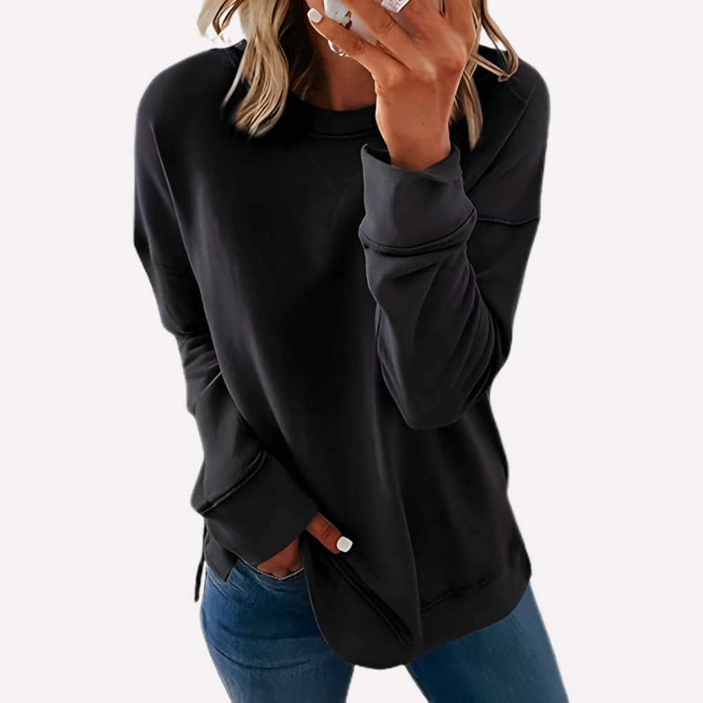 Sweat-shirt à col rond pour femmes