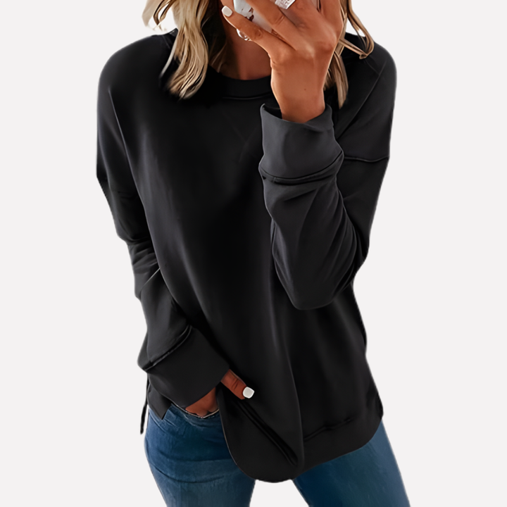 Sweat-shirt à col rond pour femmes