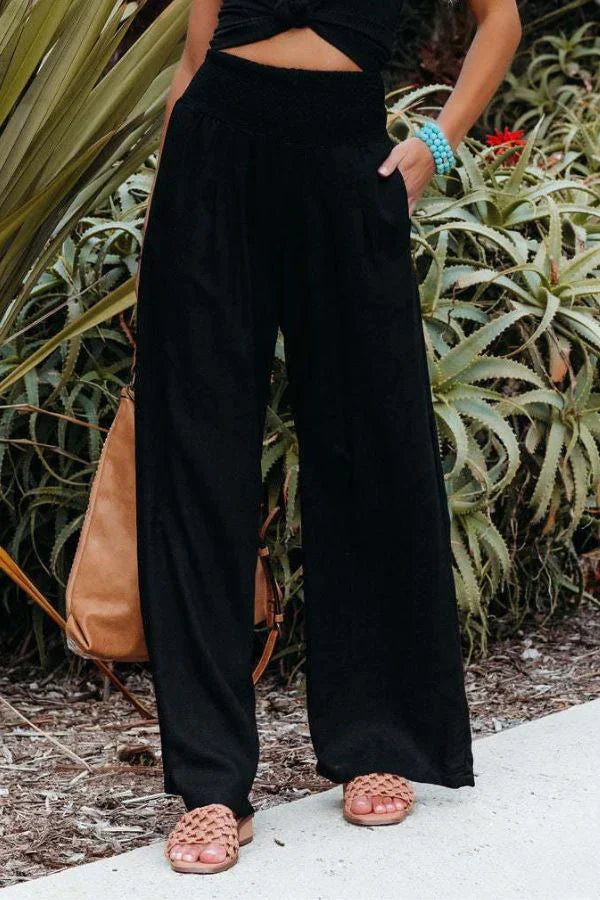Pantalons Palazzo Extensibles Élégants pour Femmes
