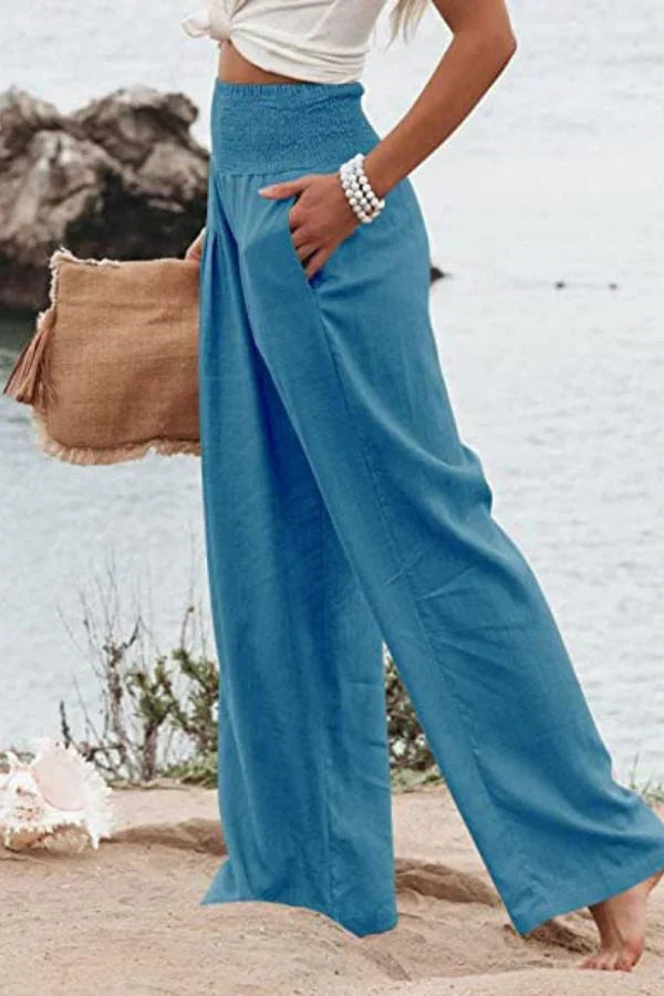 Pantalons Palazzo Extensibles Élégants pour Femmes