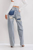 Jeans Vintage Déchirés pour Femmes