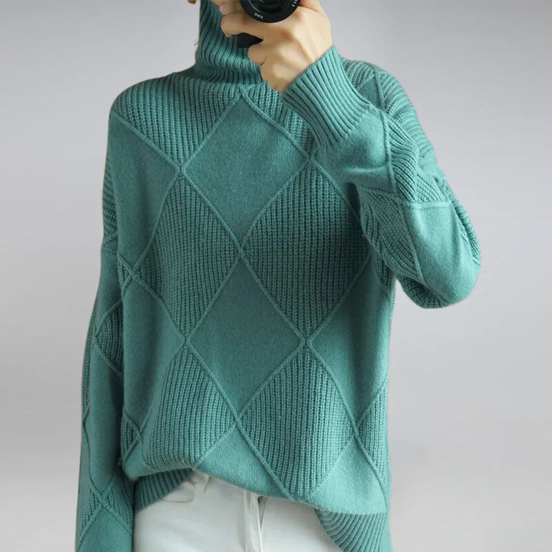 Pull col roulé femme – Maille douce avec charme classique