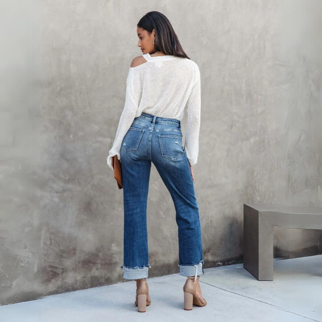Pantalons en denim hauts et confortables pour femmes