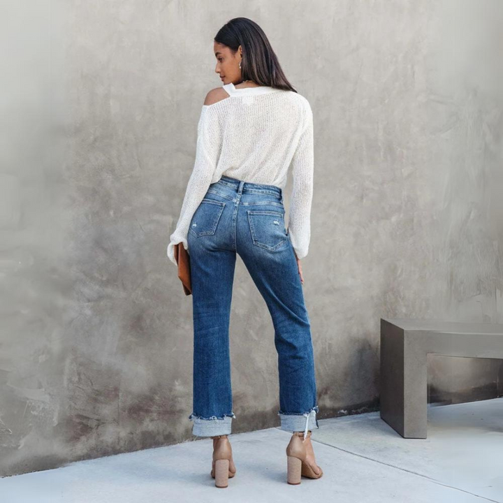 Pantalons en denim hauts et confortables pour femmes