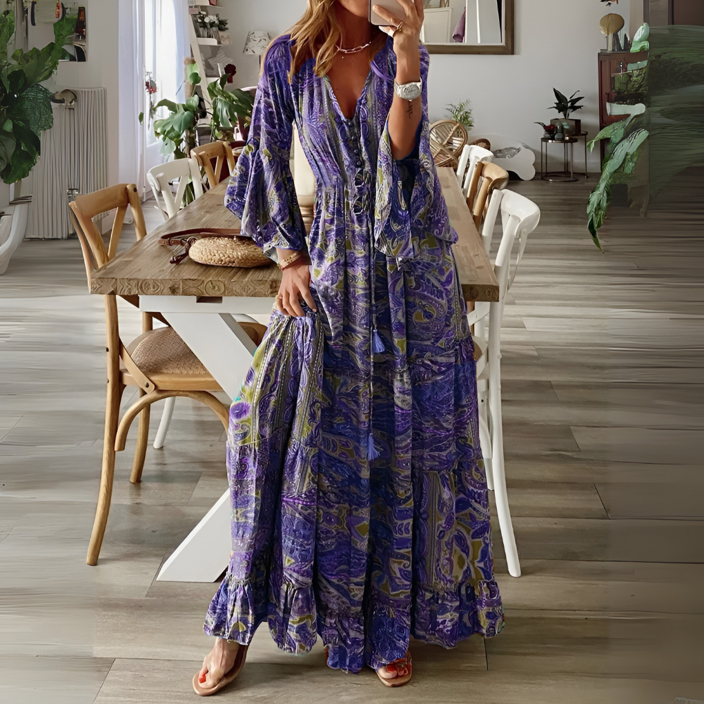 Robe Maxi Bohémienne Femme