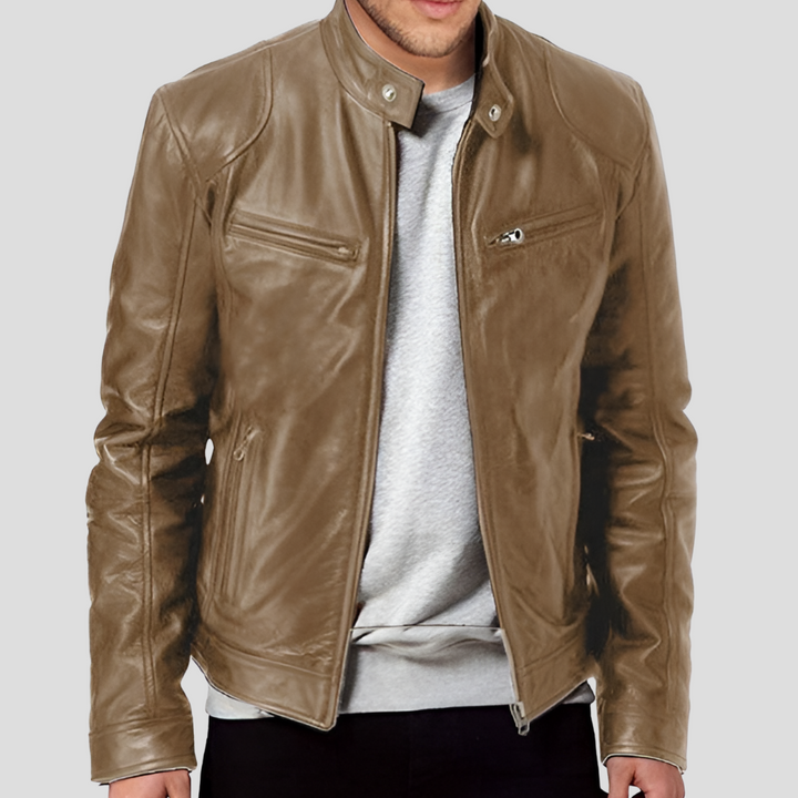 Veste en Cuir Classique pour Hommes
