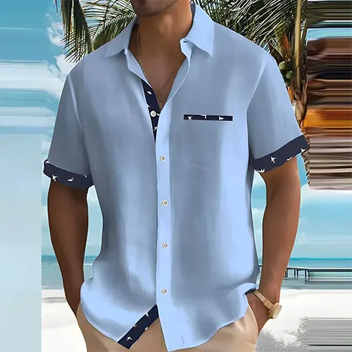 Liam – Chemise d'été à manches courtes pour hommes | Respirante et stylée