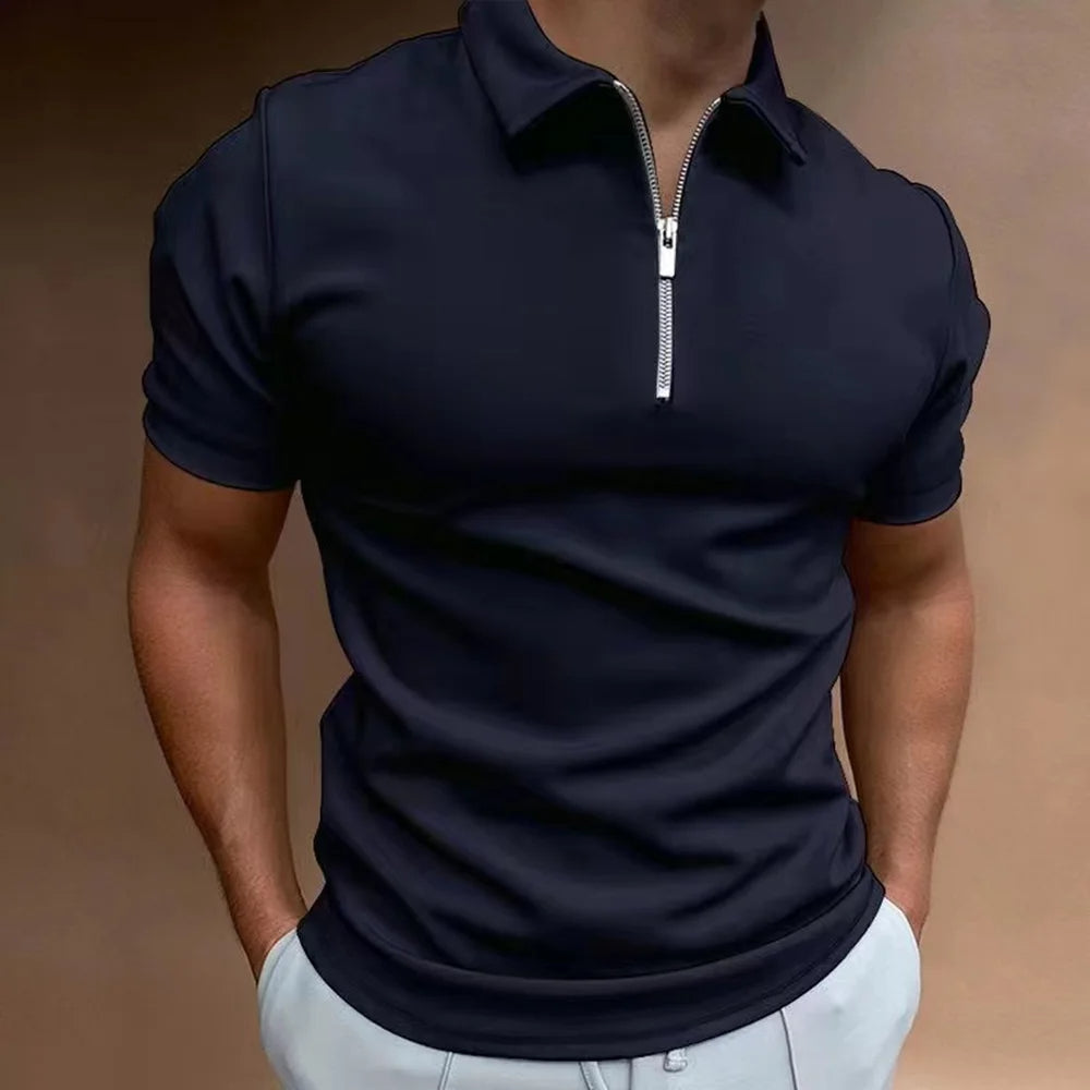 Polo avec Col Zip Modernité Sophistiquée Rencontre Confort Quotidien