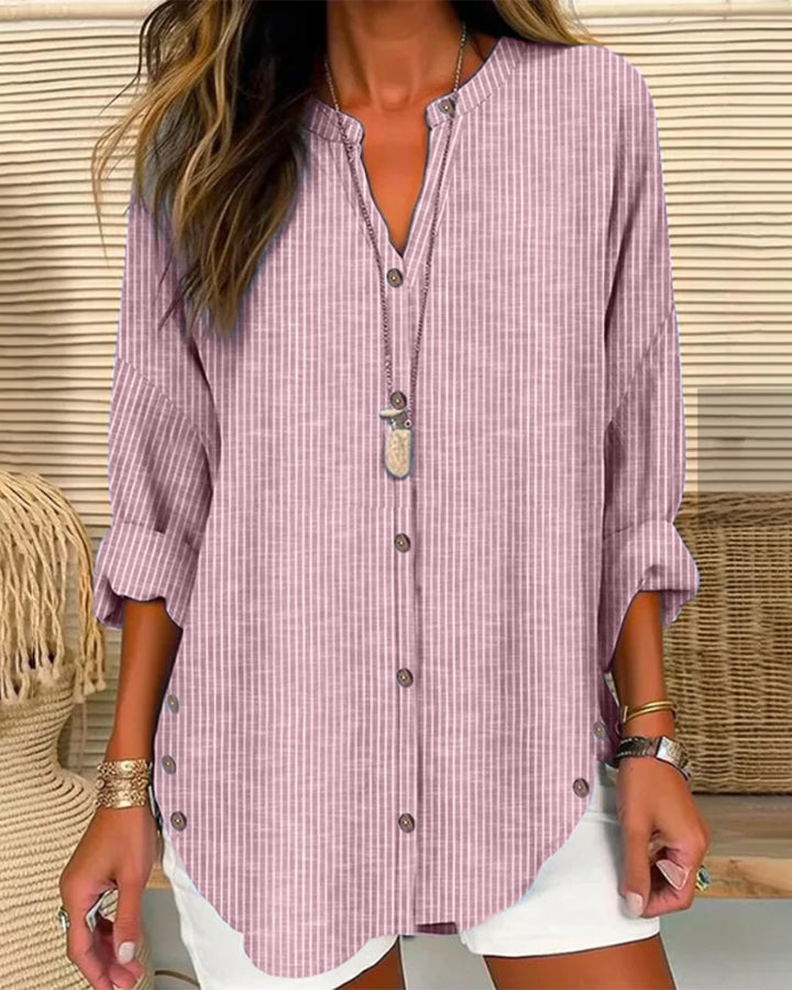 Top Tendance avec Impression Rayée et Coupe Chic