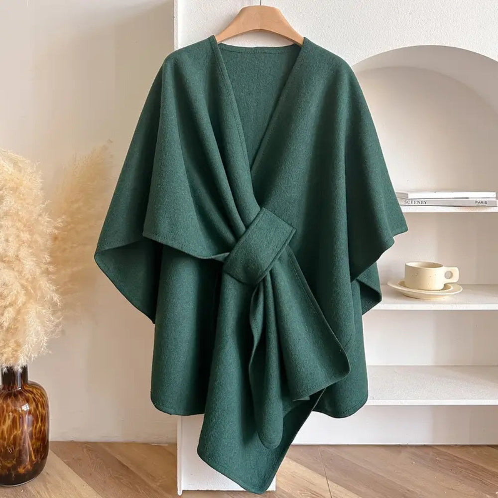 Manteau Luxueux à Col Châle résistant au vent pour Femme