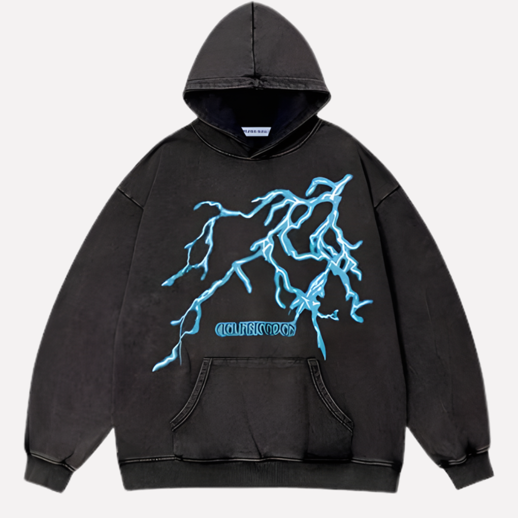 Sweat à capuche graphique unisexe oversize impression 3D