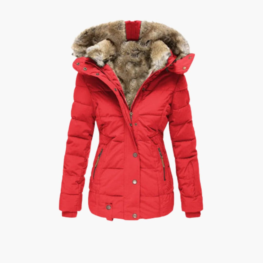 Veste pour femmes avec surface embossée et fermetures