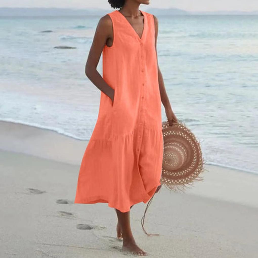 Robe Femme V-Cou – Élégante pour Usage Quotidien