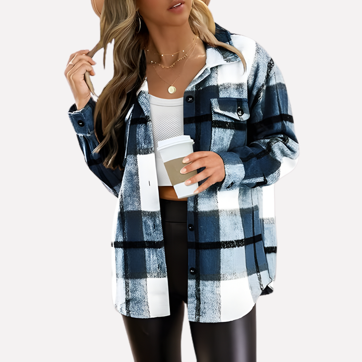 Veste à carreaux pour femmes