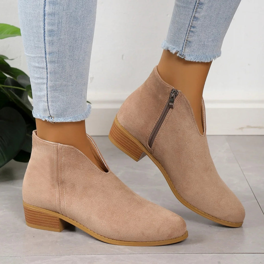 Bottes Cheville Suede Chic pour Femme