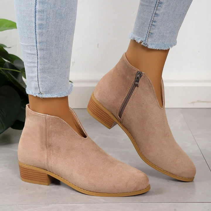 Bottes Cheville Suede Chic pour Femme